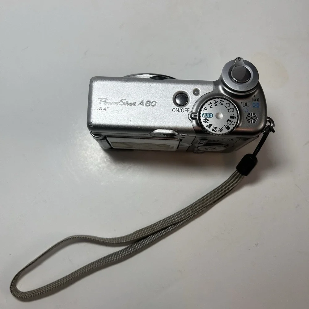 CANON PowerShot A80 Digital Camera, Silver, 4.0MP, Screen Not Working